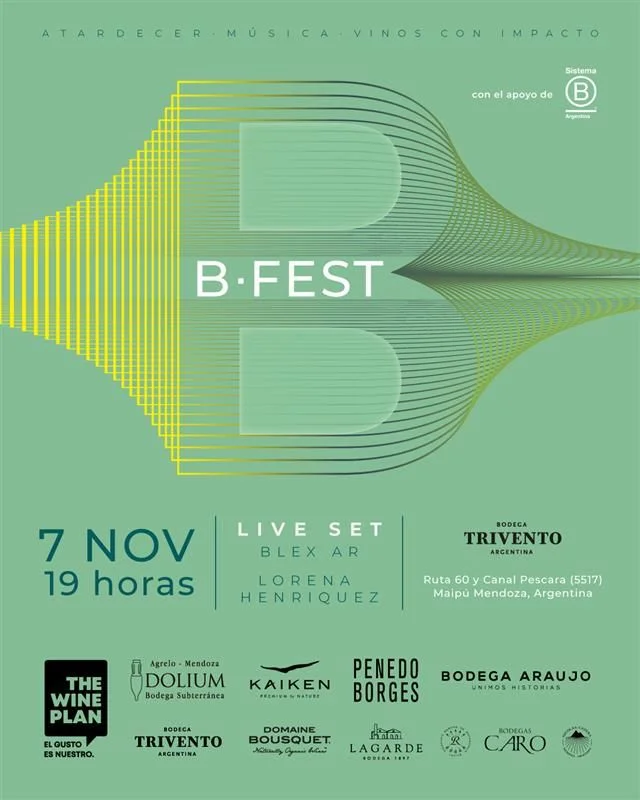 B-Fest 2025: vinos, música y gastronomía con propósito, en los jardines de Trivento