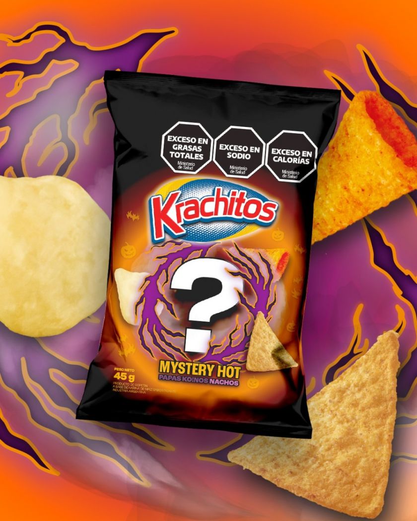 Krachitos presenta Mystery Hot: el nuevo snack que desafía a descubrir su sabor.