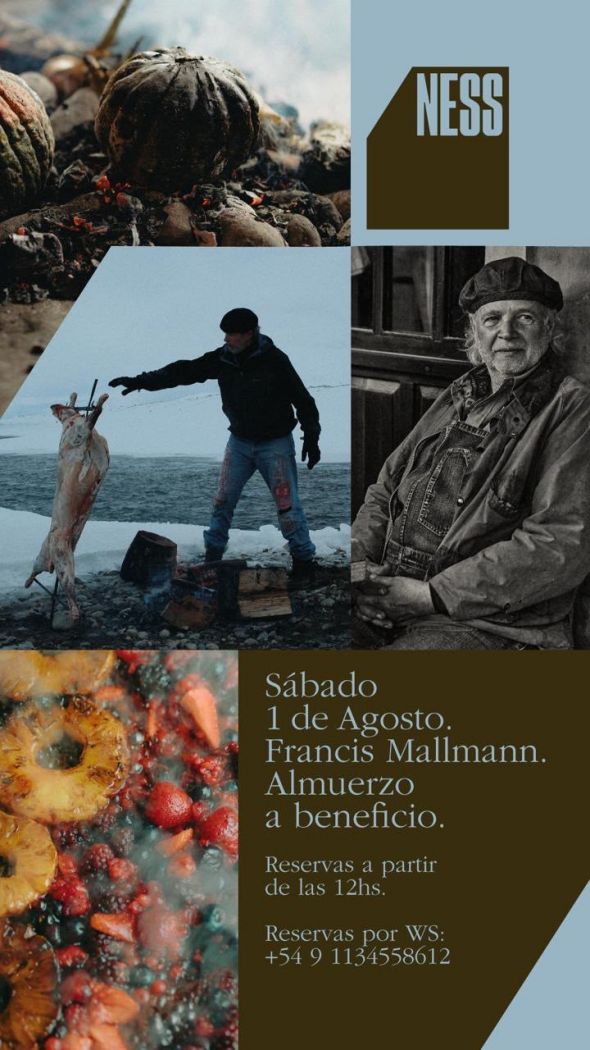Francis Mallmann llega a NESS para un almuerzo especial a beneficio del Comedor Comunitario Padre Carlos Mugica